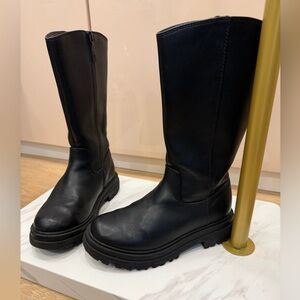 Art Class Kids Black Leather Boots
